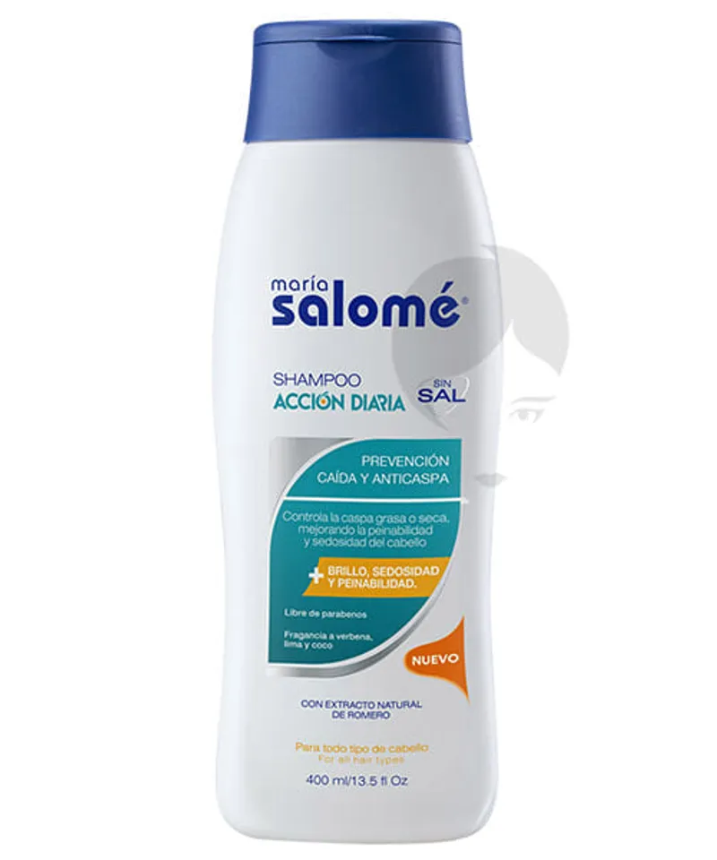 MARIA SALOME SHAMPOO ACCION DIARIA SIN SAL X 400ML - Producto de belleza y estética en Almacén Sandra