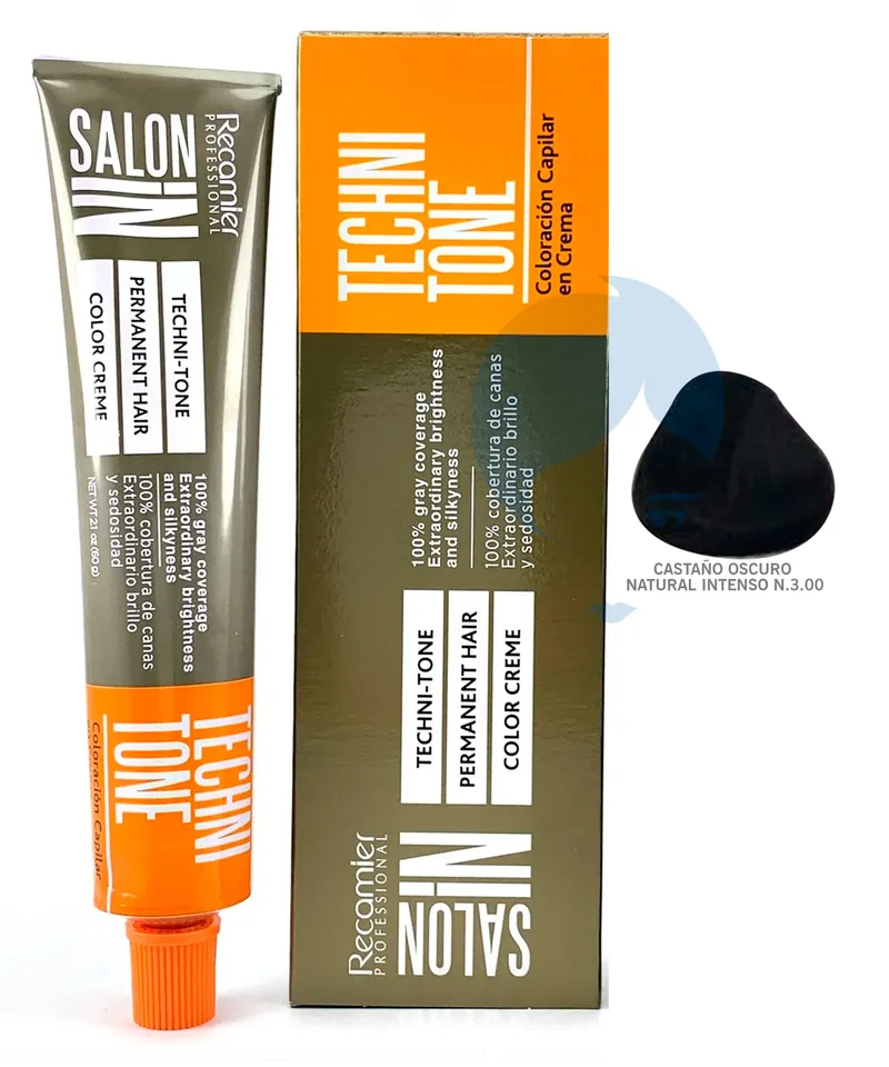 TECHNI TONE TINTE CASTAÑO OSCURO NATURAL INTENSO N.3.00 X 60GR - Producto de belleza y estética en Almacén Sandra