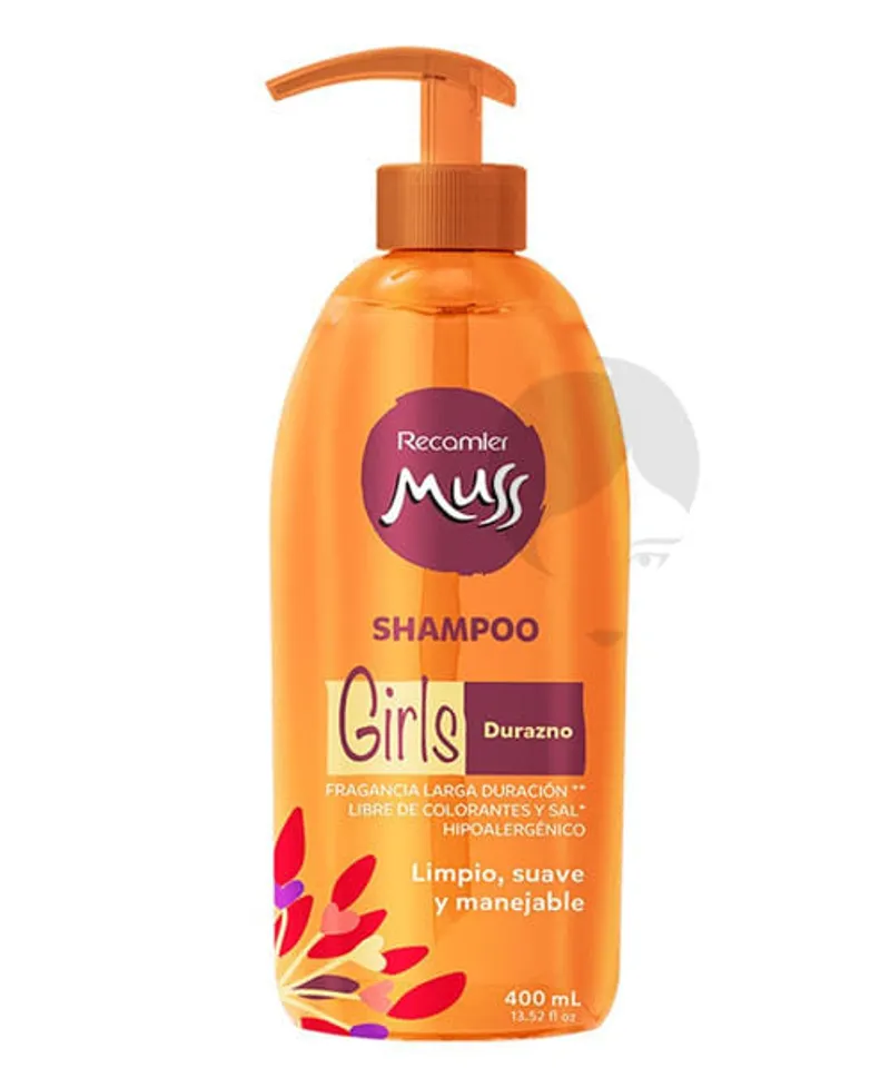MUSS KIDS SHAMPOO  DURAZNO X 400ML - Producto de belleza y estética en Almacén Sandra