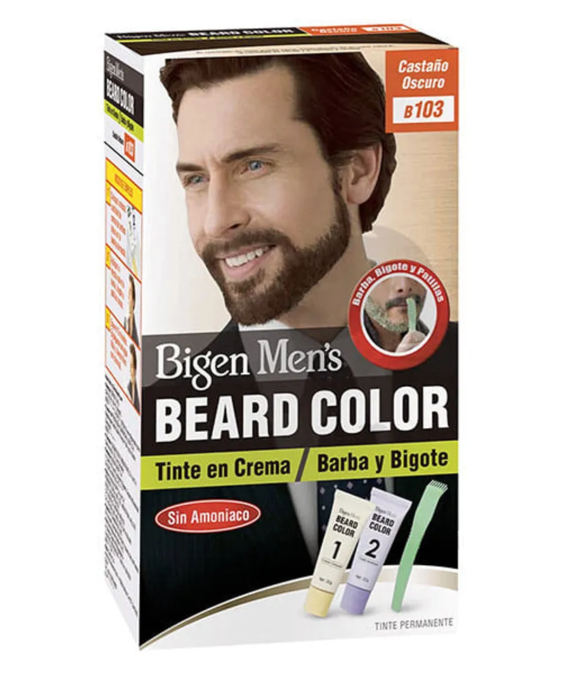 BIGEN MENS BEARD COLOR TINTE CASTAÑO OSCURO N B103 X 40GR - Producto de belleza y estética en Almacén Sandra