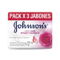 JOHNSONS JABON ROSAS Y SANDALO  X 3UNDS X110GR - Miniatura 1