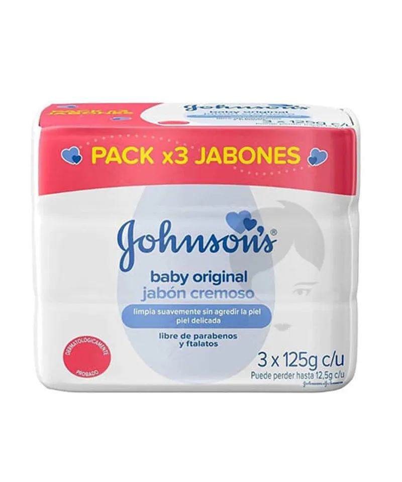 JOHNSONS BABY JABON CREMOSO ORIGINAL X 3UND X 110GR - Producto de belleza y estética en Almacén Sandra