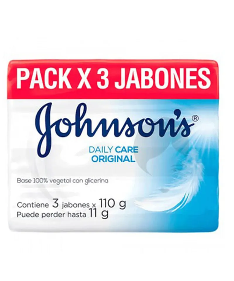 JOHNSONS JABON DAILY CARE ORIGINAL  X3UND X 110GR - Producto de belleza y estética en Almacén Sandra