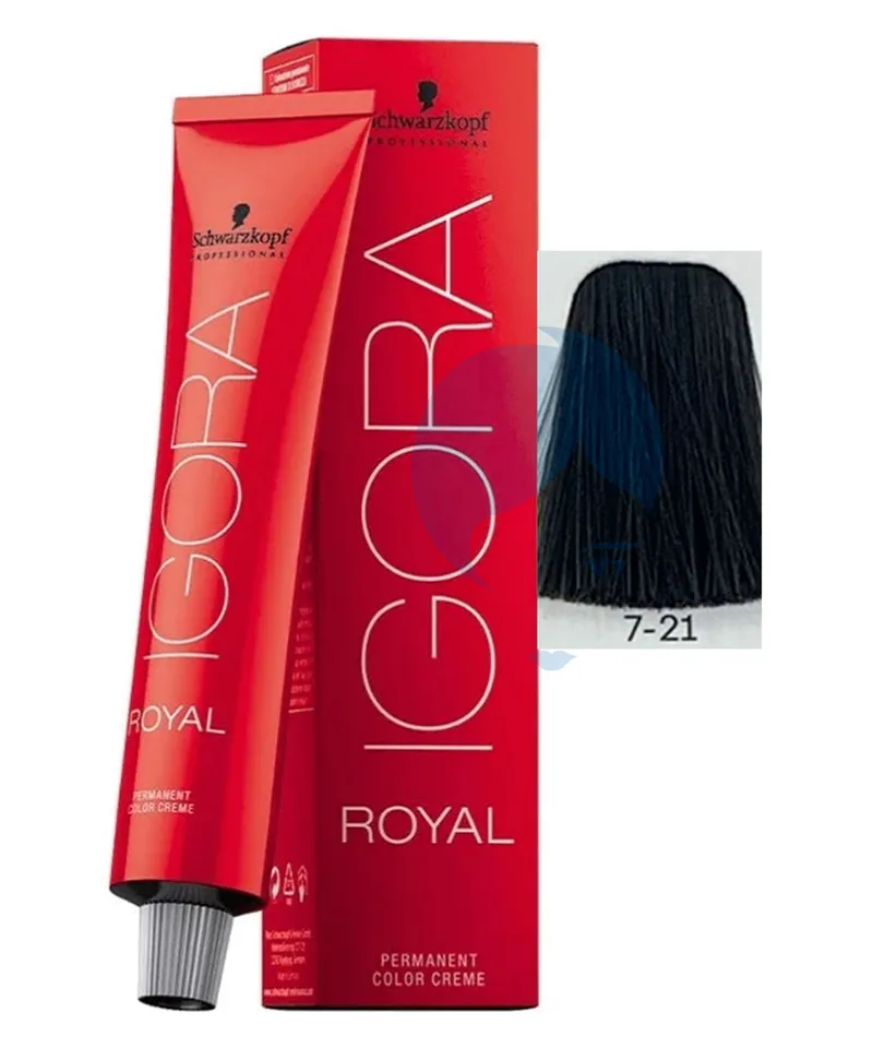 IGORA ROYAL TINTE RUBIO MEDIO HUMO CENIZA N. 7.21 X 60ML - Producto de belleza y estética en Almacén Sandra