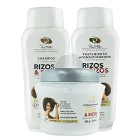 ROSS DLEN TRIO SHAMPOO RIZOS + ACO RIZOS + CREMA DE PEINAR  X 400ML - Miniatura 1