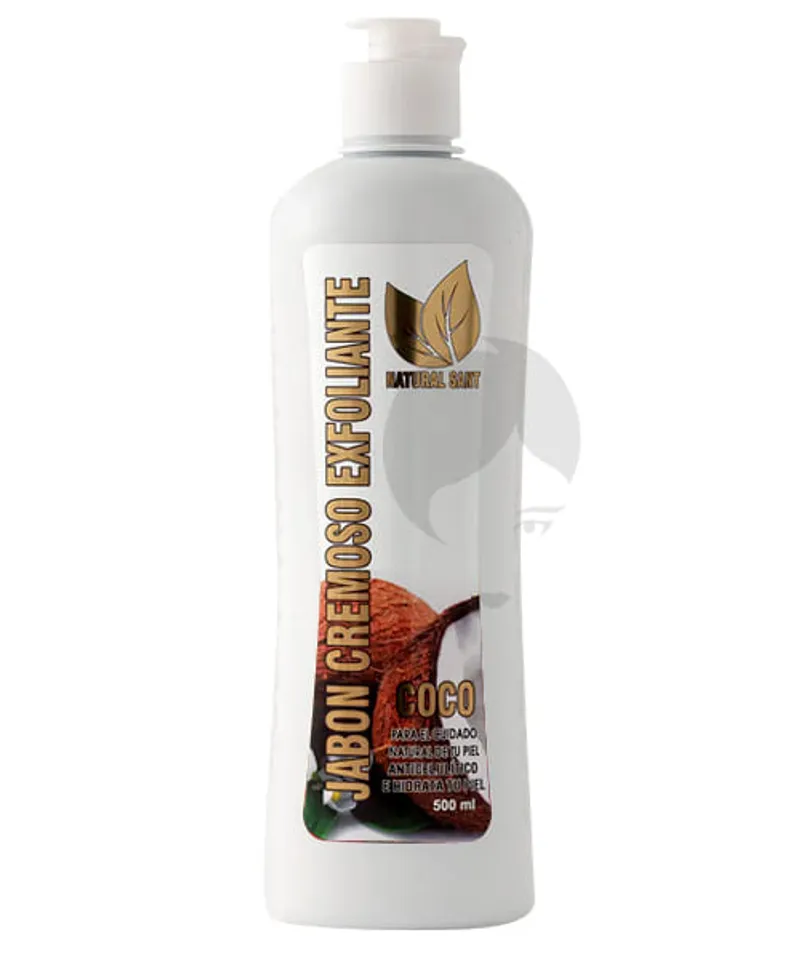 NATURAL SANT JABON CREMOSO EXFOLIANTE COCO 500ML - Producto de belleza y estética en Almacén Sandra