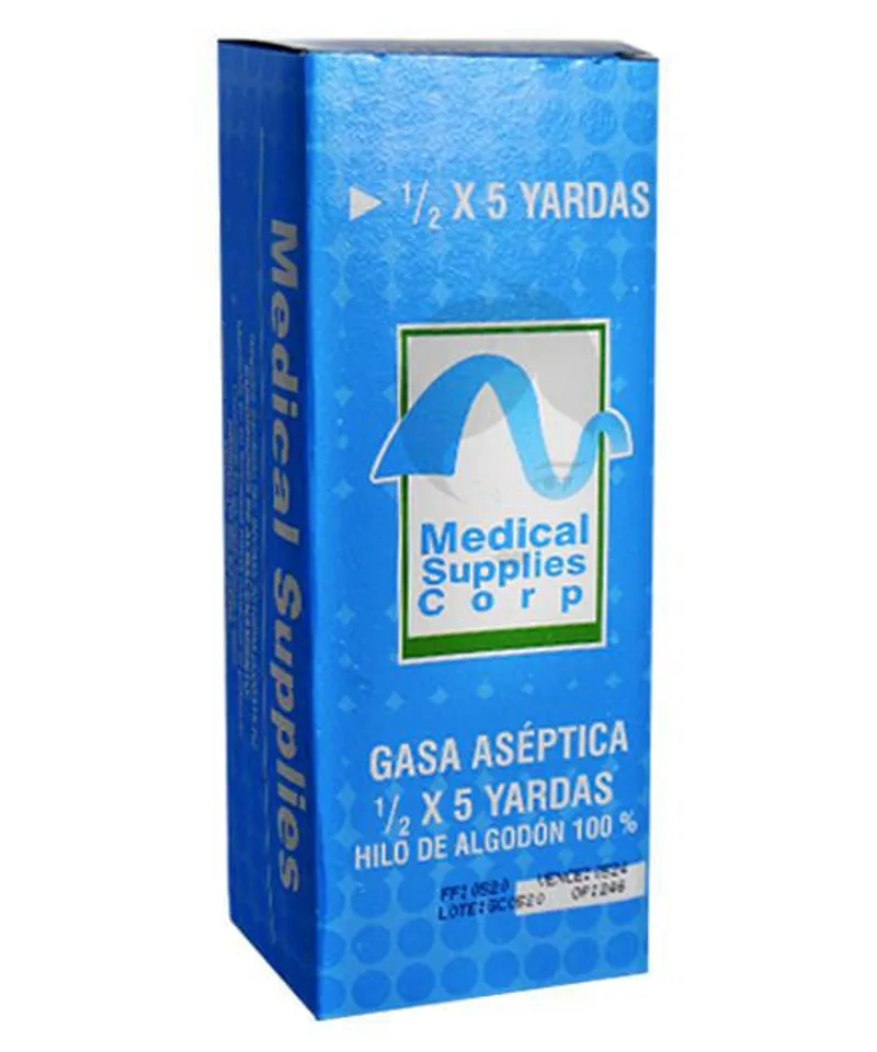 MEDICAL SUPPLIES GASA ASEPTICA 1/2 X 5 YD - Producto de belleza y estética en Almacén Sandra