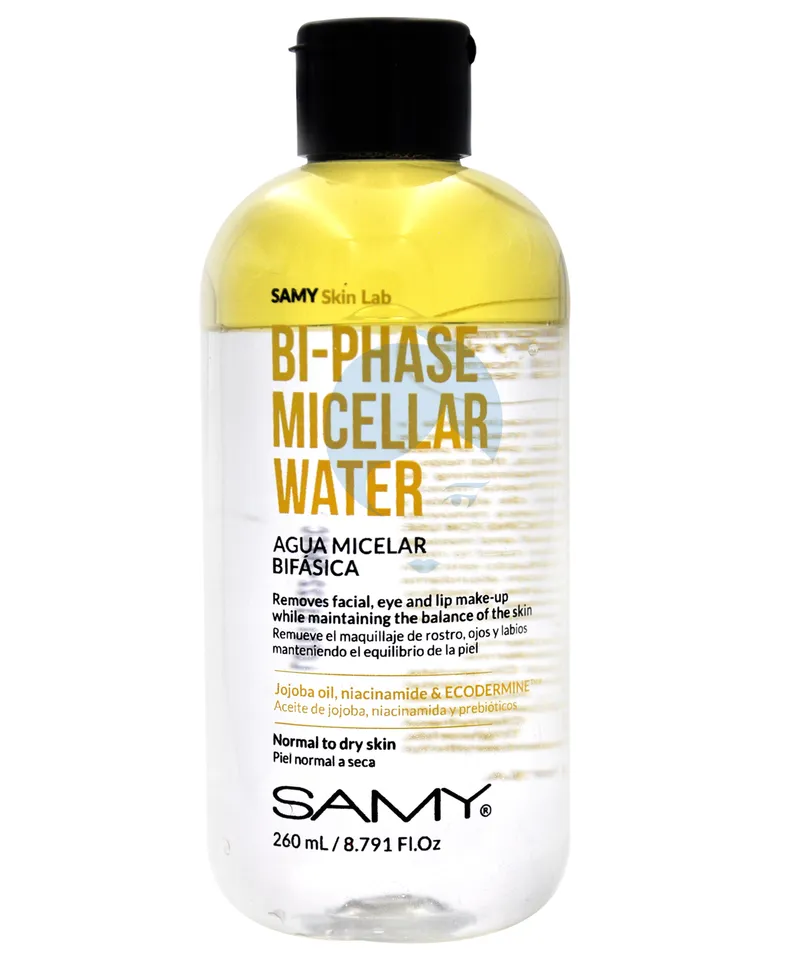 SAMY AGUA MICELAR BIFASICA X 260ML - Producto de belleza y estética en Almacén Sandra