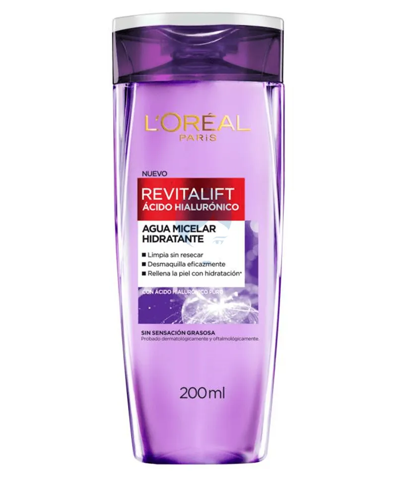 LOREAL AGUA MICELAR CON ACIDO HIALURONICO X 200ML - Producto de belleza y estética en Almacén Sandra