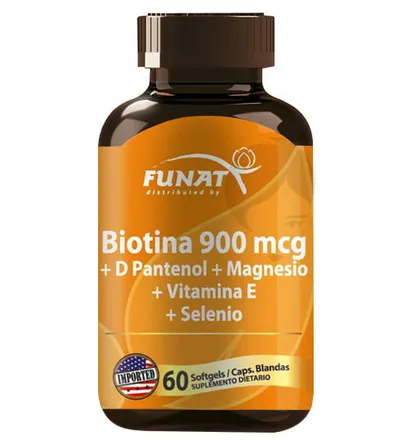 FUNAT BIOTINA 900MCG X 60 CAPS. - Producto de belleza y estética en Almacén Sandra