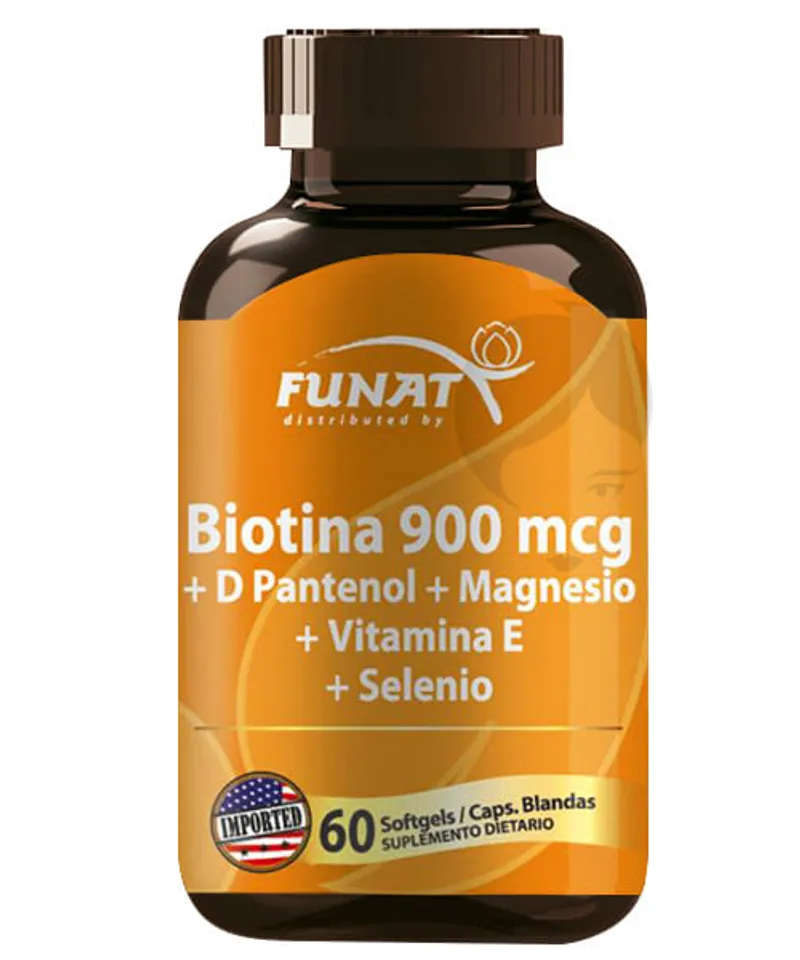 FUNAT BIOTINA 900MCG X 60 CAPS. - Producto de belleza y estética en Almacén Sandra