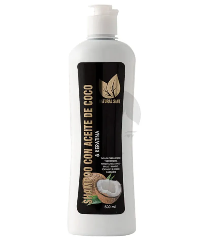 NATURAL SANT SHAMPO DE COCO Y KERATINA X 500ML - Producto de belleza y estética en Almacén Sandra