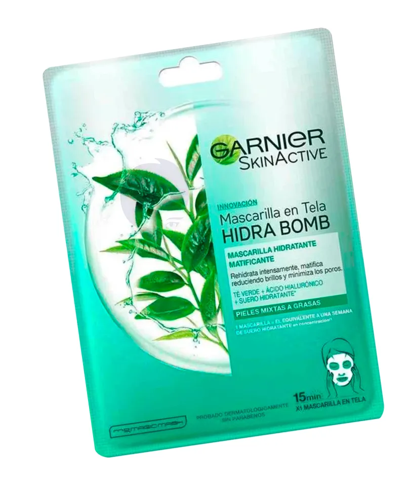 GARNIER EXPRESS SKINACTIVE MASCARILLA HIDRA BOMB TE VERDE X 28 G - Producto de belleza y estética en Almacén Sandra