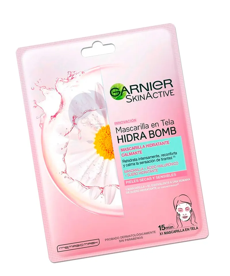 GARNIER EXPRESS SKINACTIVE MASCARILLA HIDRA BOMB MANZANILLA X 28 G - Producto de belleza y estética en Almacén Sandra