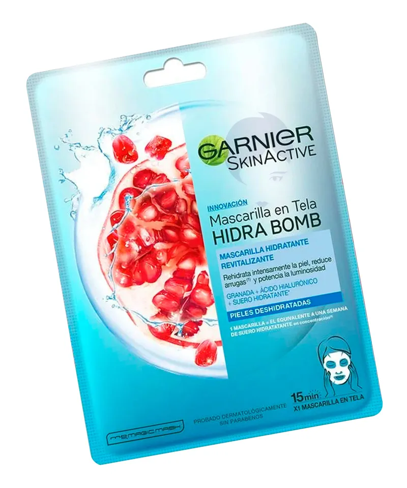 GARNIER EXPRESS SKINACTIVE MASCARILLA HIDRA BOMB GRANADA  X 28 G - Producto de belleza y estética en Almacén Sandra