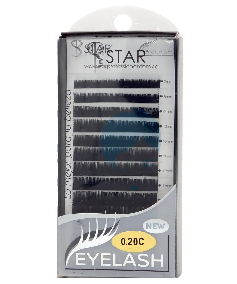 STAR EXTENSIONES DE PESTAÑA CURVATURA C PRO 0.20C - Producto de belleza y estética en Almacén Sandra