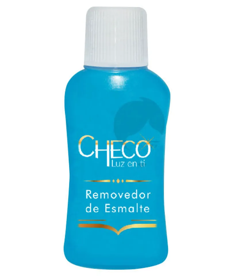 CHECO REMOVEDOR DE ESMALTE AZUL X 30ML - Producto de belleza y estética en Almacén Sandra