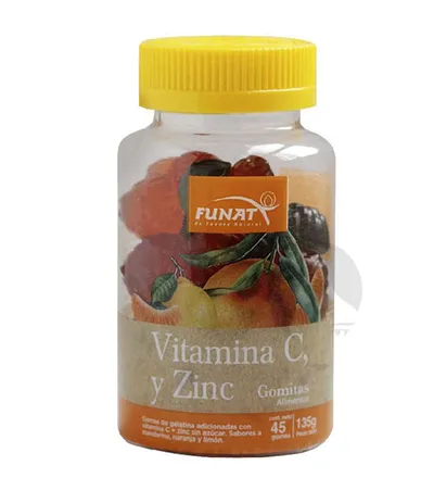 FUNAT GOMITAS VITAMINA C Y ZINC  X 45GOMAS X135GR - Producto de belleza y estética en Almacén Sandra