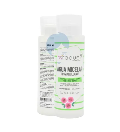 RAQUEL AGUA MICELAR DESMAQUILLANTE X 220ML - Producto de belleza y estética en Almacén Sandra