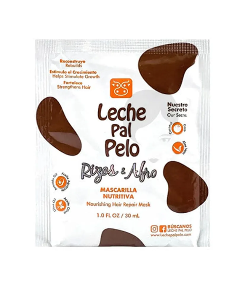 LECHE PAL PELO MASCARILLA NUTRITIVA RIZOS Y AFRO X30ML - Producto de belleza y estética en Almacén Sandra