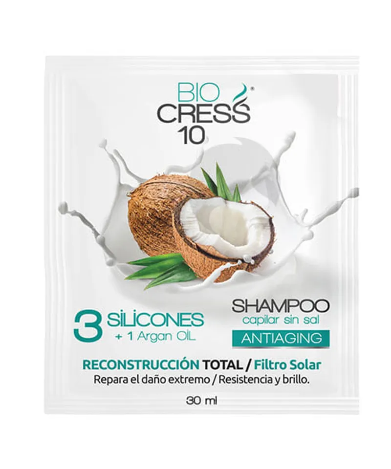 BIOCRESS SILICONA 3 + ACEITE ARGAN X 12 ML - Producto de belleza y estética en Almacén Sandra