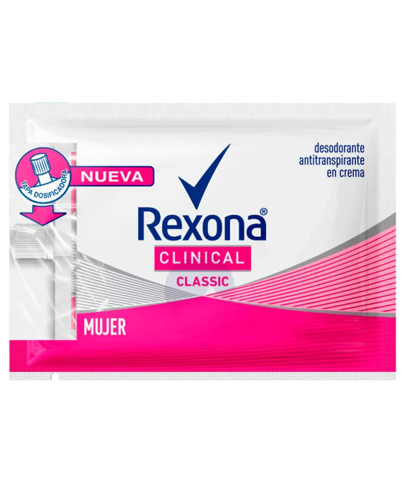REXONA CLINICAL DESODORANTE CLASSIC SACHET DOBLE X 18G - Producto de belleza y estética en Almacén Sandra