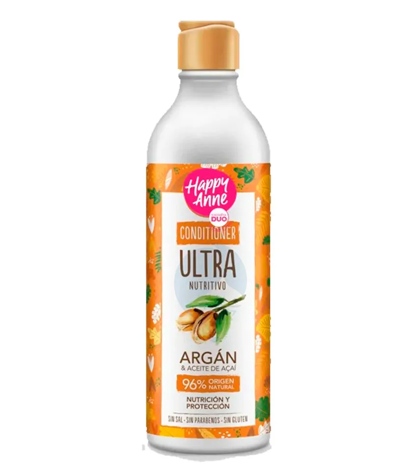 HAPPY ANNE ACONDICIONADOR ULTRA NUTRITIVO ARGAN Y ACEITE ACAI X 340ML - Producto de belleza y estética en Almacén Sandra