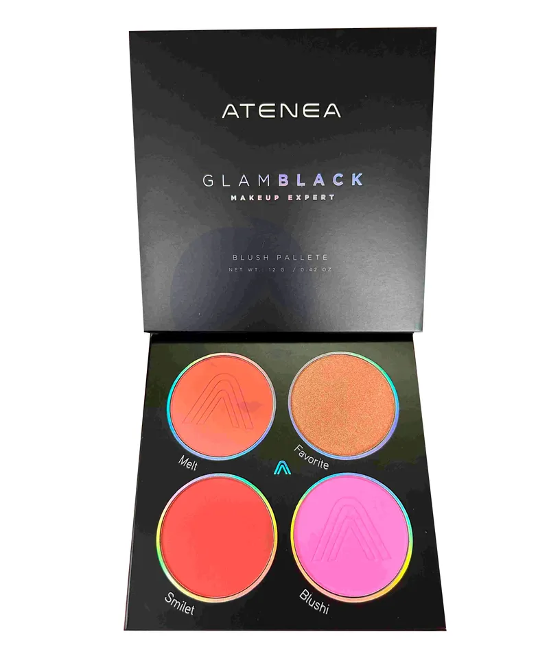 ATENEA PALETA RUBORES X 4 GLAM BLACK - Producto de belleza y estética en Almacén Sandra