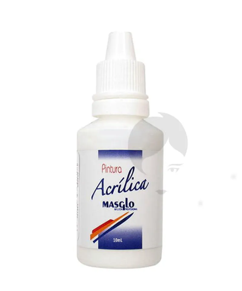MASGLO PINTURA ACRILICA BLANCA X10 ML - Producto de belleza y estética en Almacén Sandra