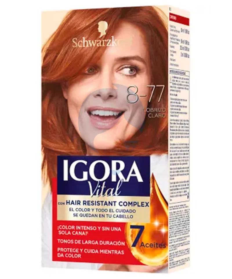 IGORA VITAL TINTE COBRIZO CLARO N 8-77 X 1 TUBO 50ML - Producto de belleza y estética en Almacén Sandra