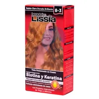 LISSIA KIT TINTE RUBIO CLARO DORADO BRILLANTE 8-3 X 60GR - Miniatura 1