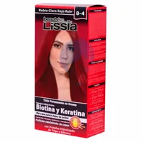 LISSIA KIT TINTE RUBIO CLARO ROJO RUBI  8-4 X 60GR - Miniatura 1