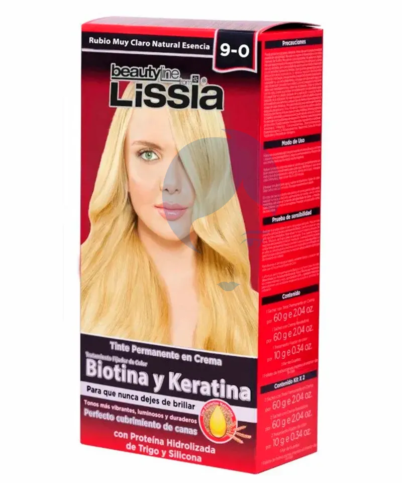 LISSIA KIT TINTE RUBIO EXTRA CLARO NATURAL   9-0 X 60GR - Producto de belleza y estética en Almacén Sandra