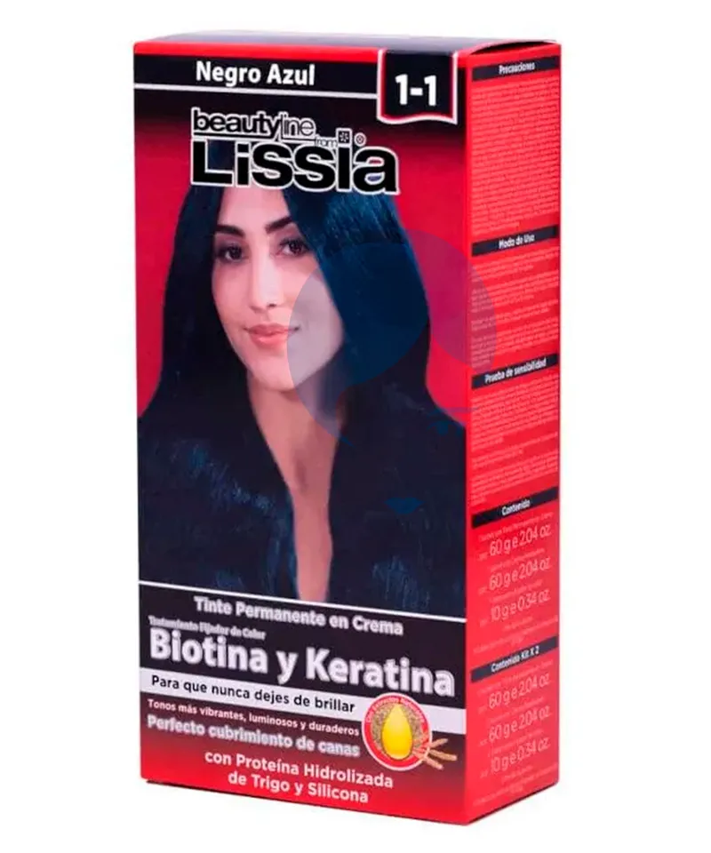 LISSIA KIT TINTE NEGRO AZUL N.1-1 X 60GR - Producto de belleza y estética en Almacén Sandra