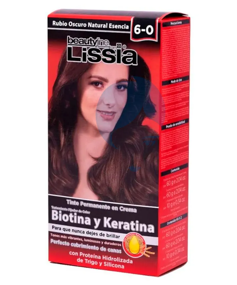 LISSIA KIT TINTE RUBIO OSCURO NATURAL   6-0  X 60GR - Producto de belleza y estética en Almacén Sandra