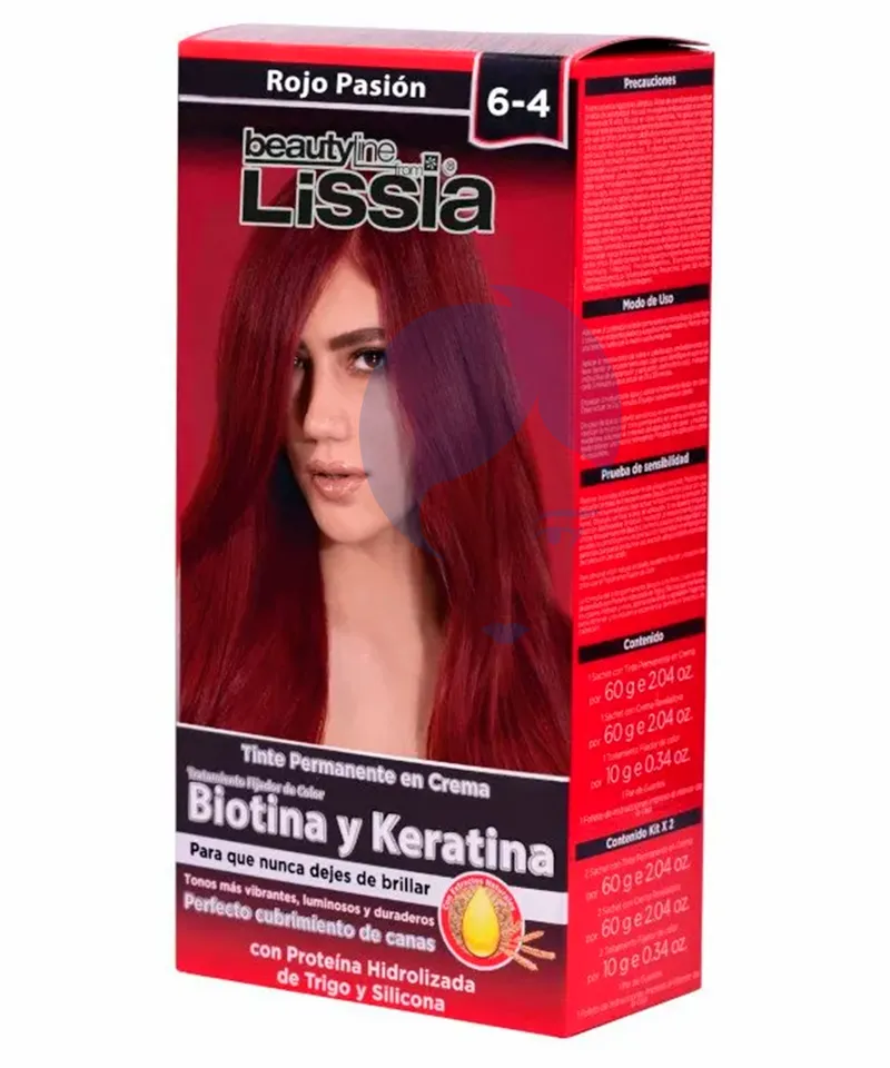 LISSIA KIT TINTE RUBIO OSCURO ROJO PASION  6-4  X 60GR - Producto de belleza y estética en Almacén Sandra