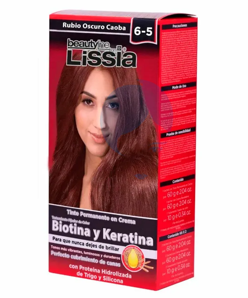 LISSIA KIT TINTE RUBIO OSCURO CAOBA  6-5  X 60GR - Producto de belleza y estética en Almacén Sandra