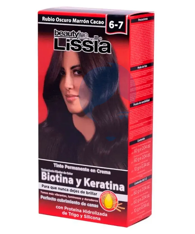 LISSIA KIT TINTE RUBIO OSCURO MARRON CACAO  6-7 X 60GR - Producto de belleza y estética en Almacén Sandra