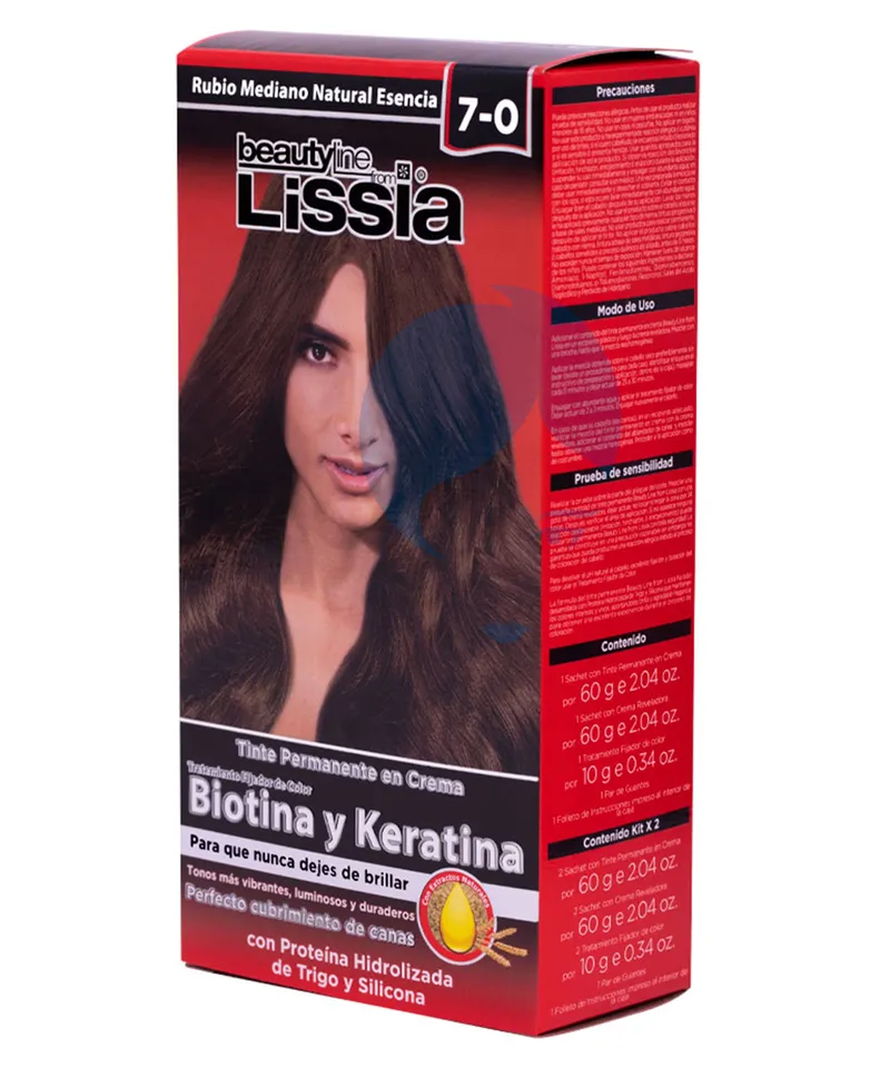 LISSIA KIT TINTE RUBIO MEDIANO NATURAL 7-0  X 60GR - Producto de belleza y estética en Almacén Sandra