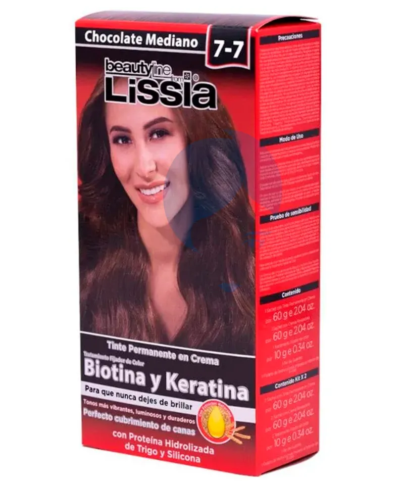 LISSIA KIT TINTE RUBIO CHOCOLATE MEDIANO 7-7 X 60GR - Producto de belleza y estética en Almacén Sandra
