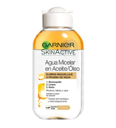 GARNIER SKINACTIVE AGUA MICELAR BIFASICA EN ACEITE X 100ML - Producto de belleza y estética en Almacén Sandra