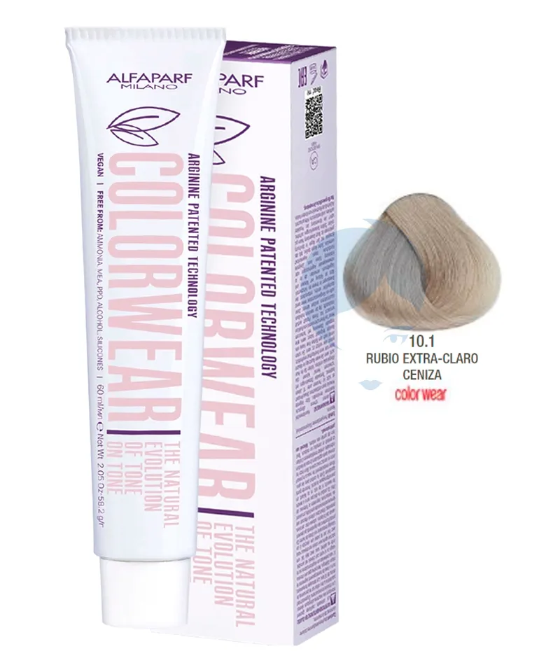 ALFAPARF COLOR WEAR TINTE RUBIO EXTRA-CLARO CENIZA N.10.1 X60ML - Producto de belleza y estética en Almacén Sandra