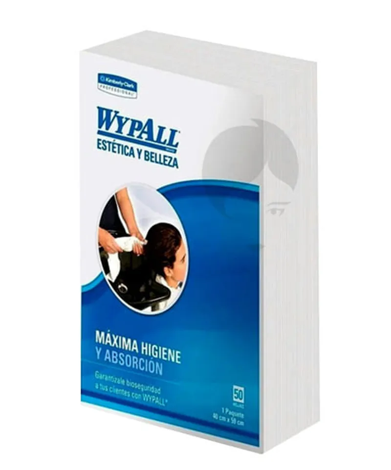 EMPÁQ WYPALL TOALLA PARA EL CABELLO X 50 UNDS 40CM X59CM - Producto de belleza y estética en Almacén Sandra