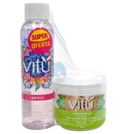 VITU CREMA 6 EN 1 + DESMAQUI DUAL SUPER OFERTA - Producto de belleza y estética en Almacén Sandra