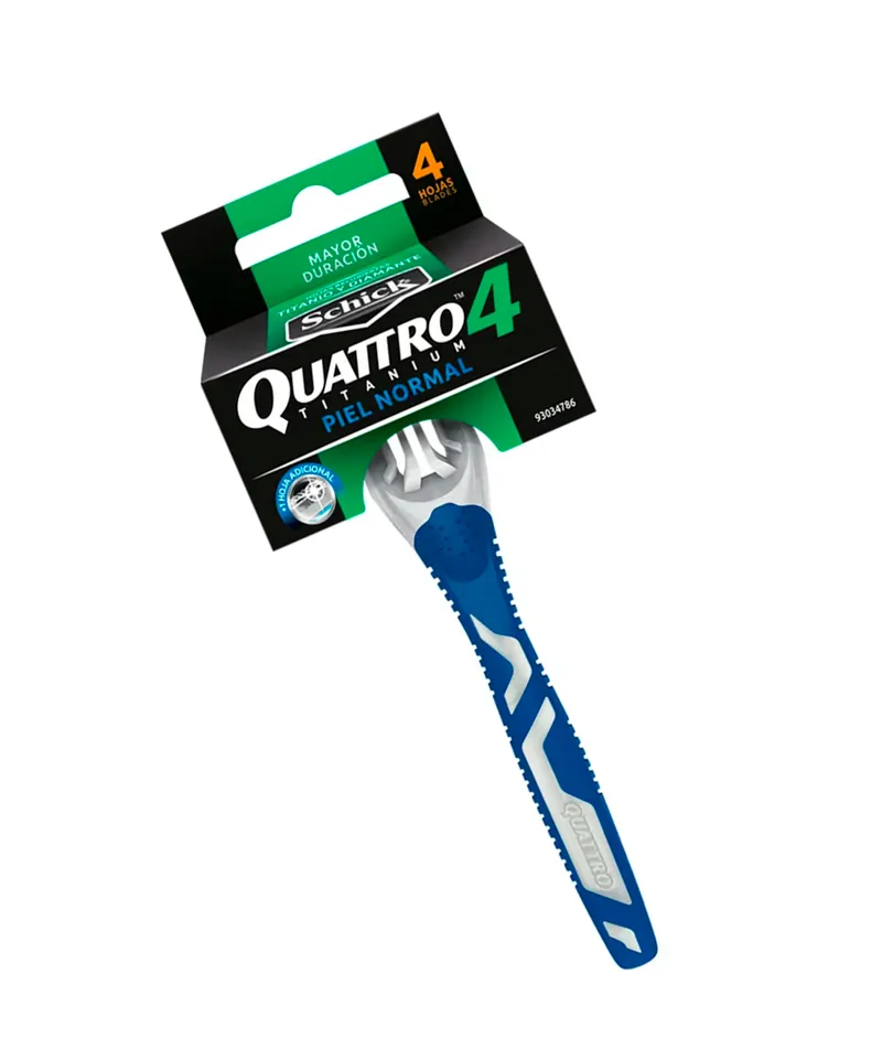 SCHICK MAQUINA DE AFEITAR QUATTRO 4 TITANIUM - Producto de belleza y estética en Almacén Sandra
