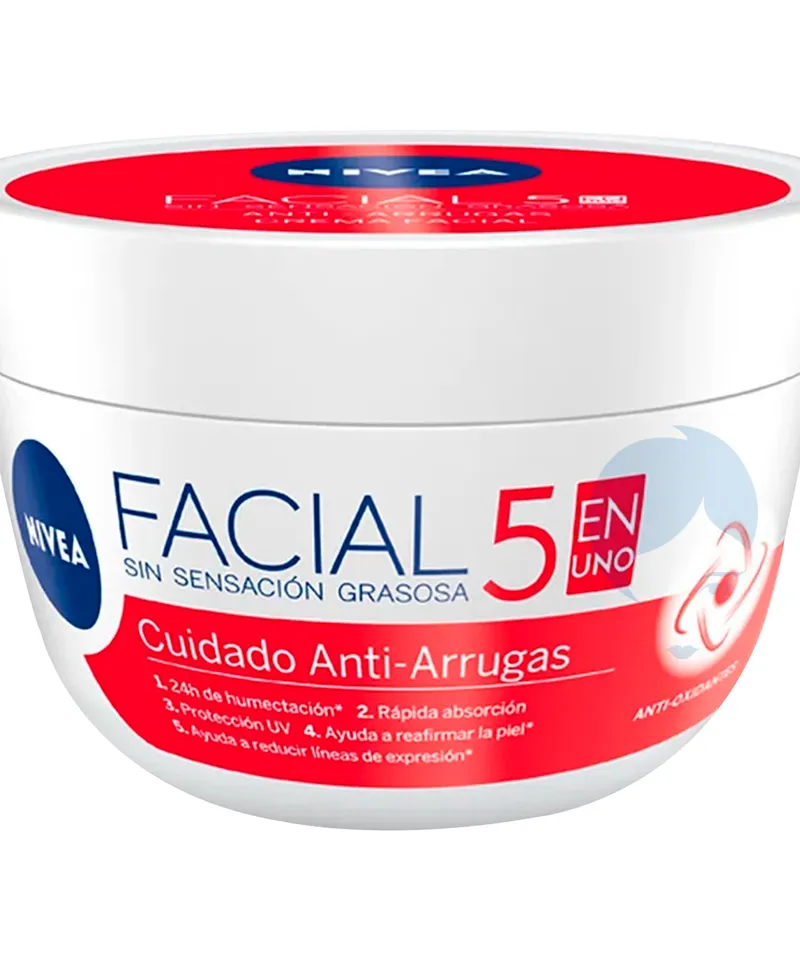 NIVEA CREMA FACIAL 5 EN 1 ANTI-ARRUGAS X100ML - Producto de belleza y estética en Almacén Sandra