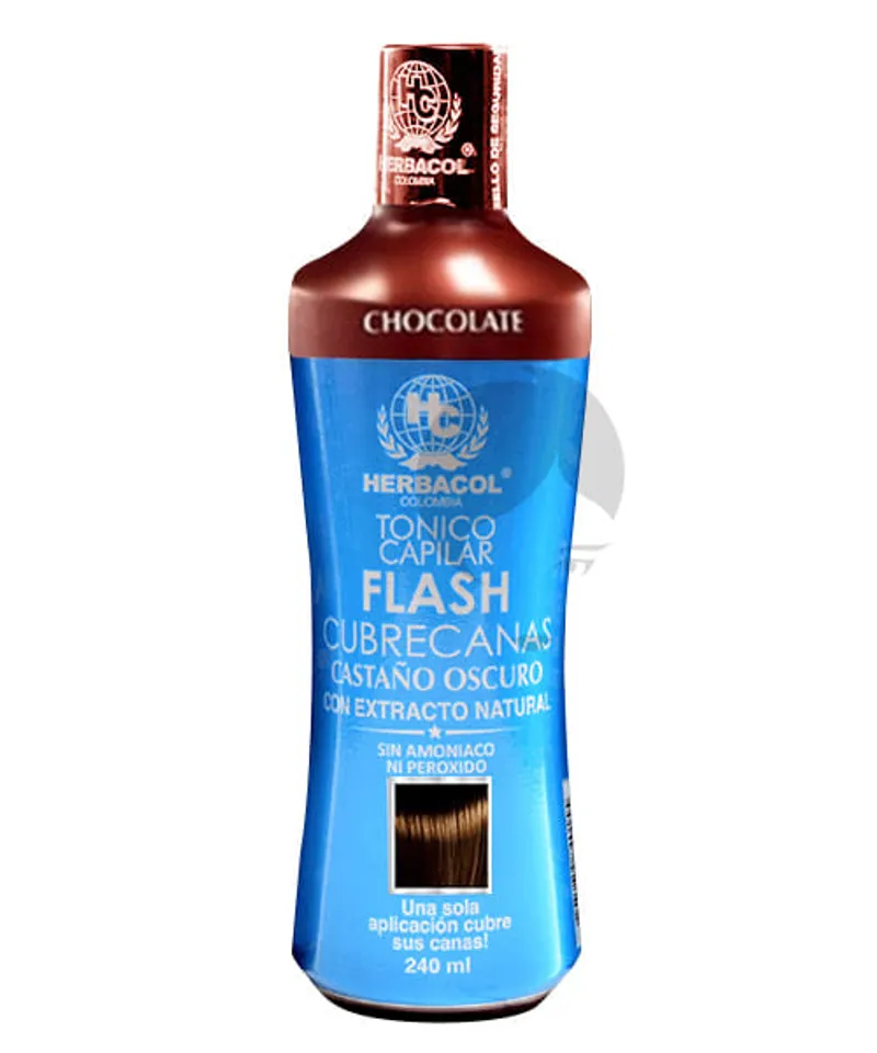 HERBACOL TONICO FLASH CUBRECANAS CHOCOLATE  X 240 ML - Producto de belleza y estética en Almacén Sandra