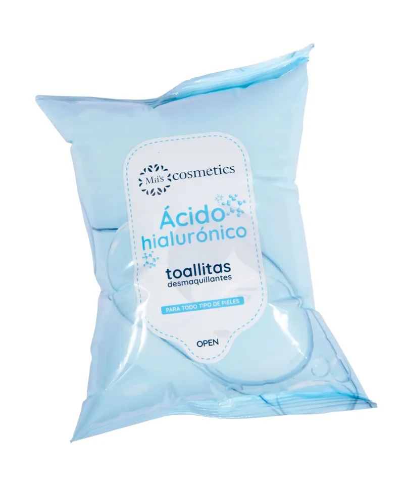 MISS COSMETICS TOALLAS DESMAQUILLANTES ACIDO HIALURONICO USHAS X 60UND - Producto de belleza y estética en Almacén Sandra