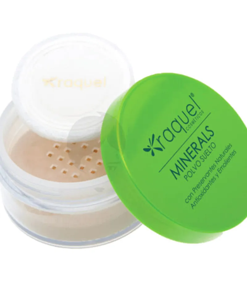 RAQUEL POLVO SUELTO MINERALS MATE MIEL N.2  X 20GR KIT - Producto de belleza y estética en Almacén Sandra