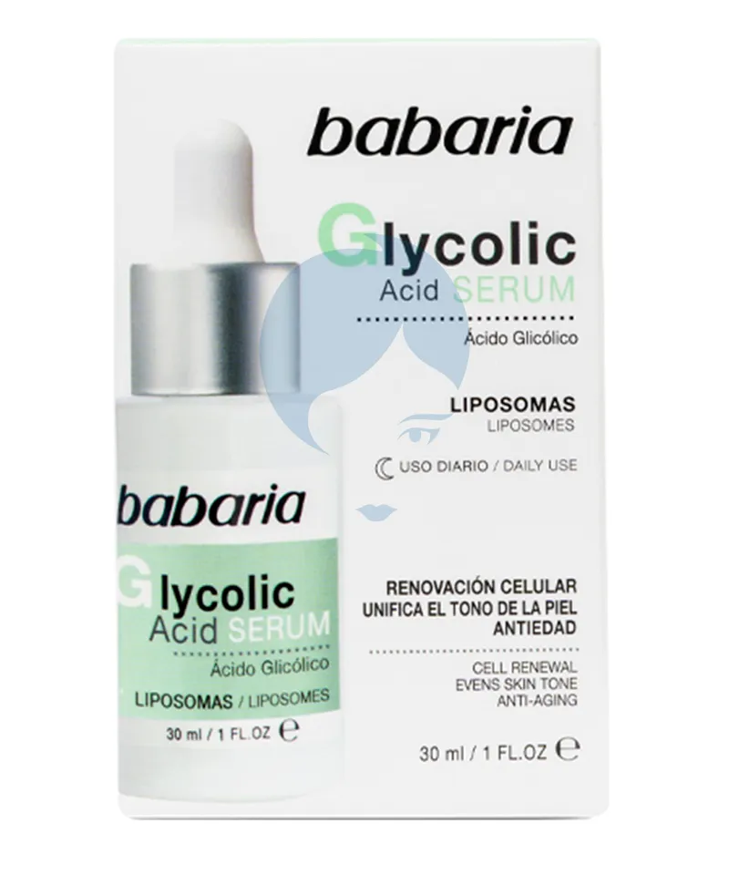 BABARIA SERUM FACIAL GLYCOLIC LIPOSONAS X 30ML - Producto de belleza y estética en Almacén Sandra